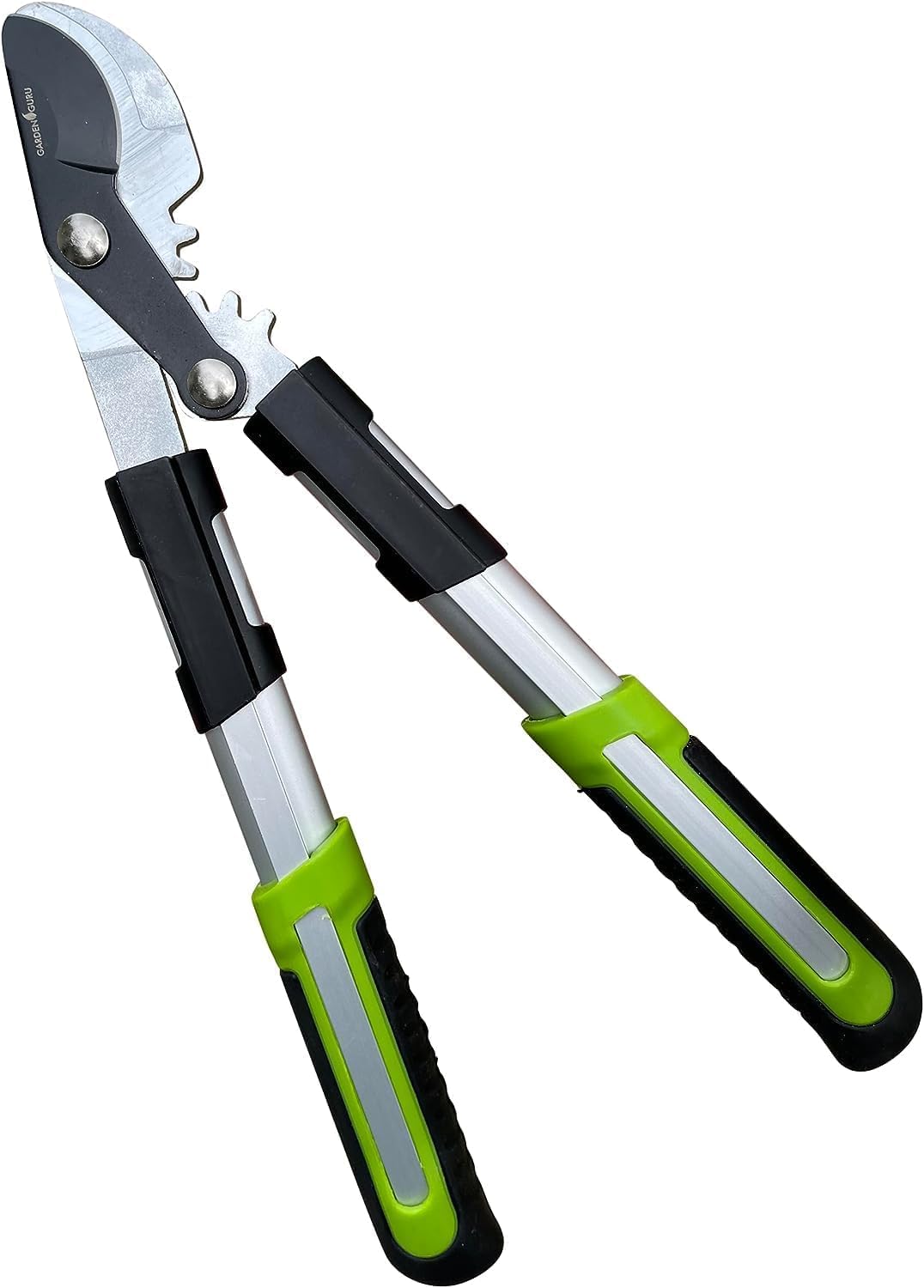 GARDEN GURU Bypass Loppers Tree Trimmer Clipper – Compact 15 inch High Carbon Steel Blade Gardening Loppers Pruning Shear - Comfort Grip Handles – Heavy Duty Branch Cutter – Cut Thick Branches w Ease