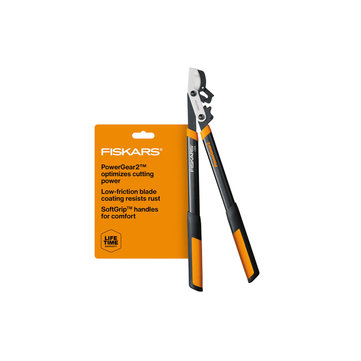 Fiskars 32” PowerGear2 Garden Bypass Loppers, 2" Cut Capacity Tree Trimmer
