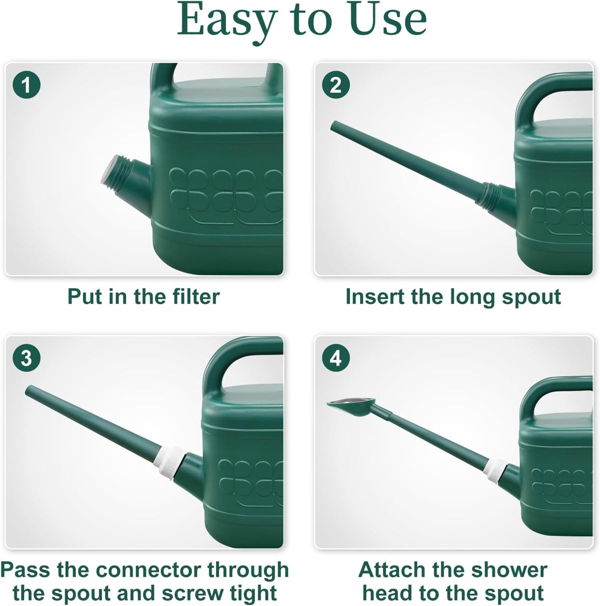 2 Gallon Watering Can, Large Garden Watering Can for Outdoor Plants