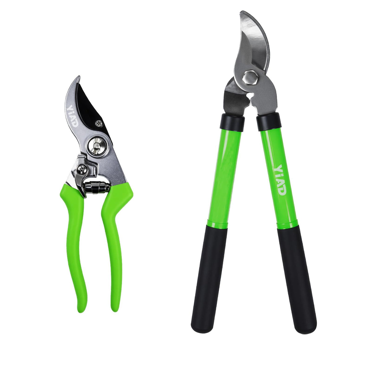 2Pcs Garden Shears Set, High Carbon Steel Pruning Loppers