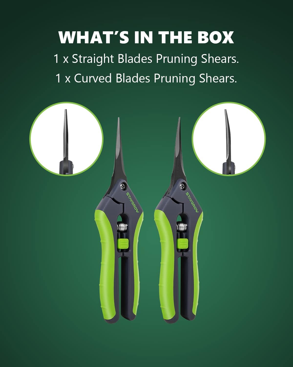 2pcs 6.5" Pruning Shears for Gardening Ultra Sharp Garden Scissors