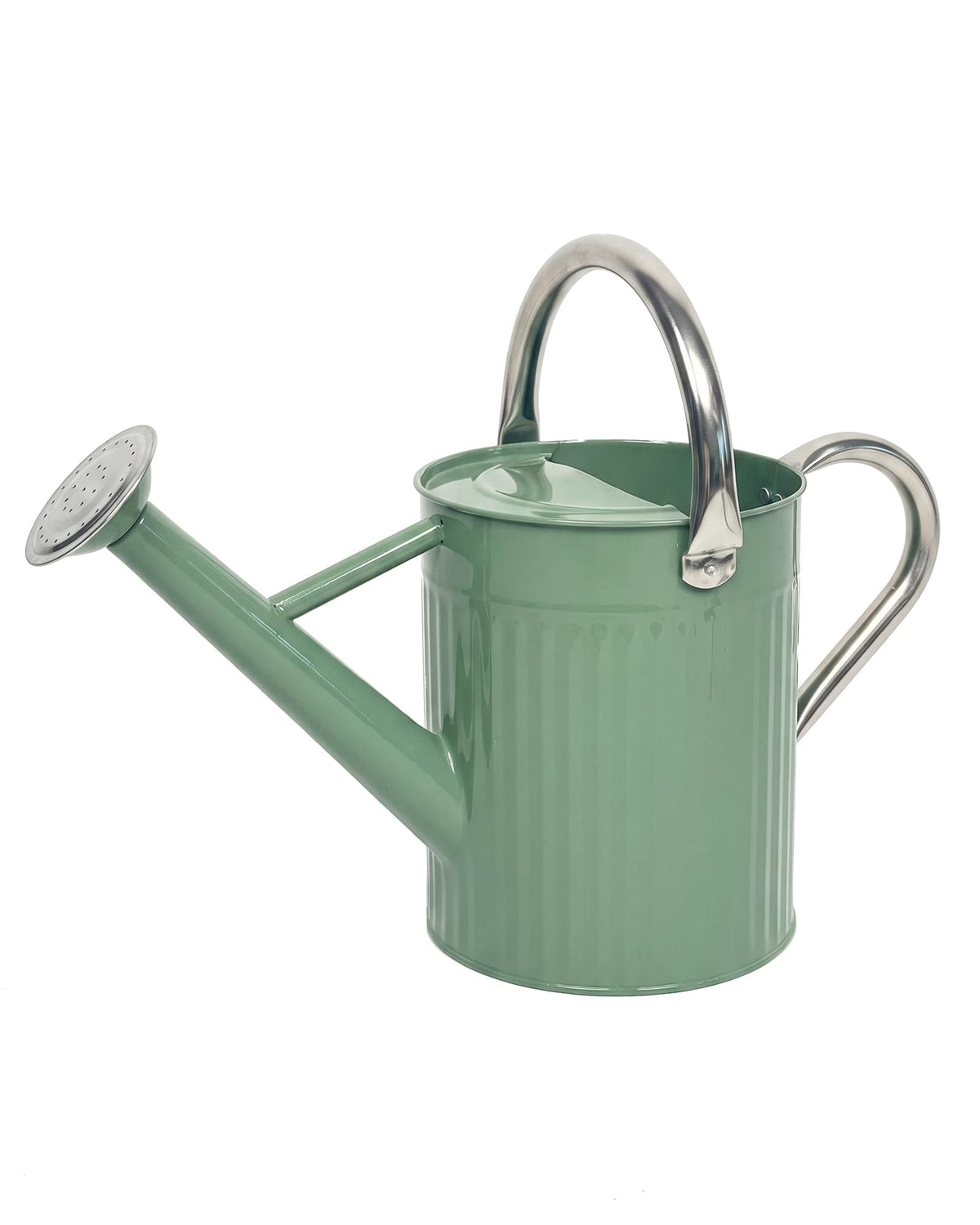 Bamworld Metal Watering Can for Indoor Outdoor Plant 1/2 Gallon Creamy
