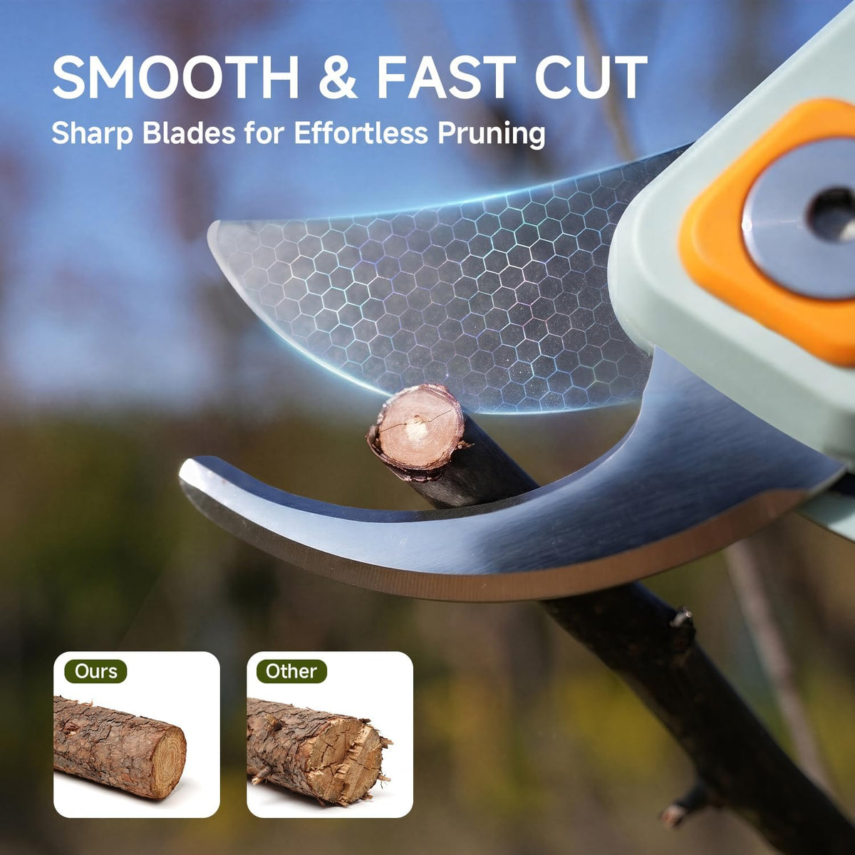 PrunePro® 3 Piece Garden Shears Set Ultra Sharp Effortless Cut for Branches