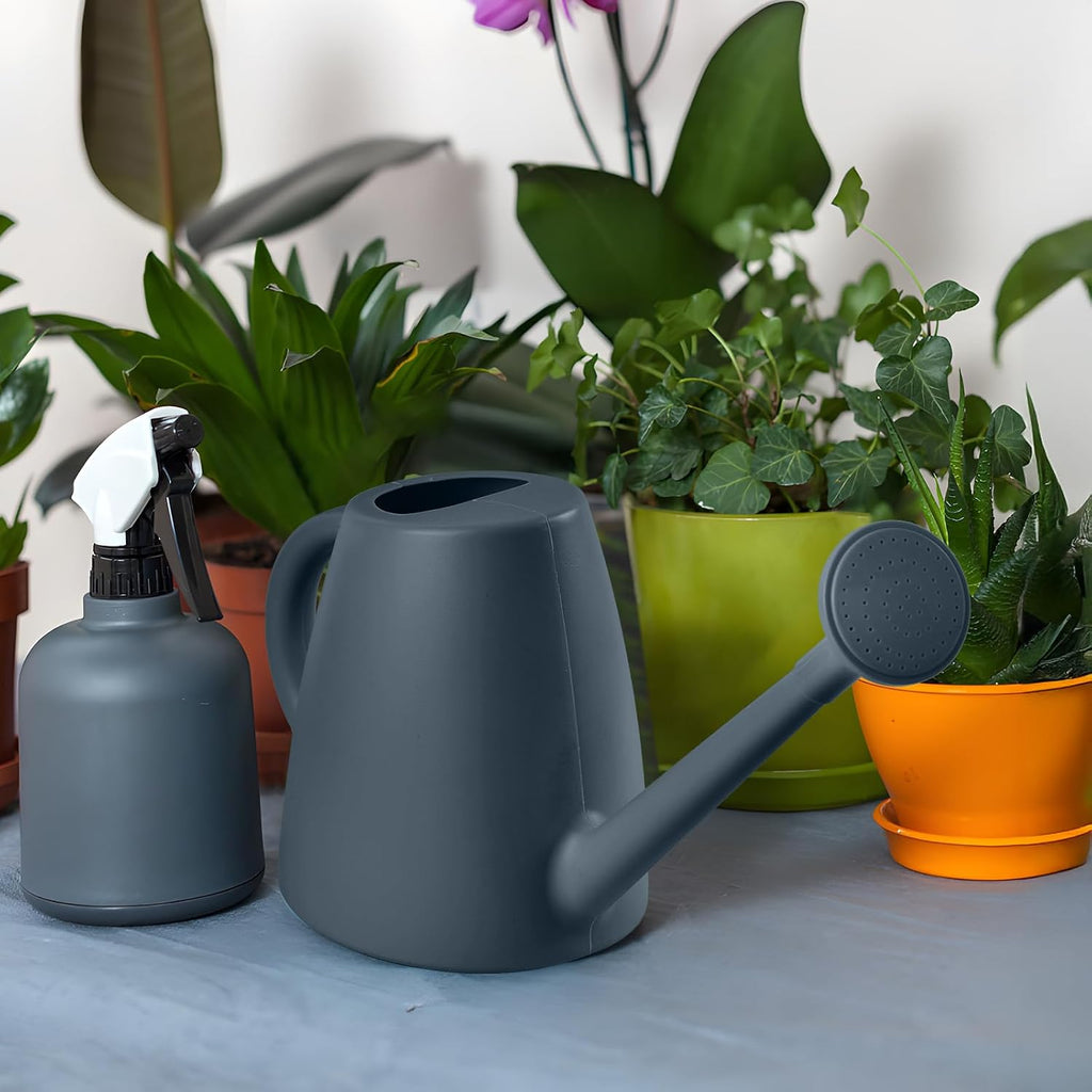 ZXJ Watering Can - for Indoor and Outdoor Home Garden Plants- Grey - 1/2 Gallon