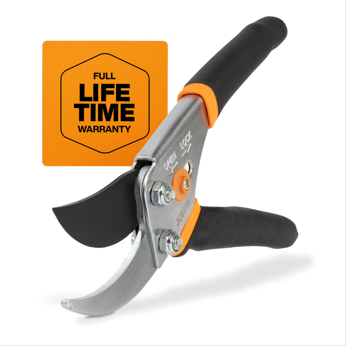 Fiskars Forged Steel Bypass Pruning Shears, 1" Cut Capacity Garden Clippers