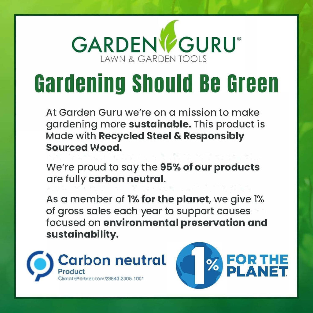 Garden Guru Eco Super Strong Garden Trowel with Ergonomic Wood Handle - 100% Recycled Stainless Steel - Rust Resistant - FSC Certified Wood - Perfect Tool for Gardening Weeding Transplanting & Digging