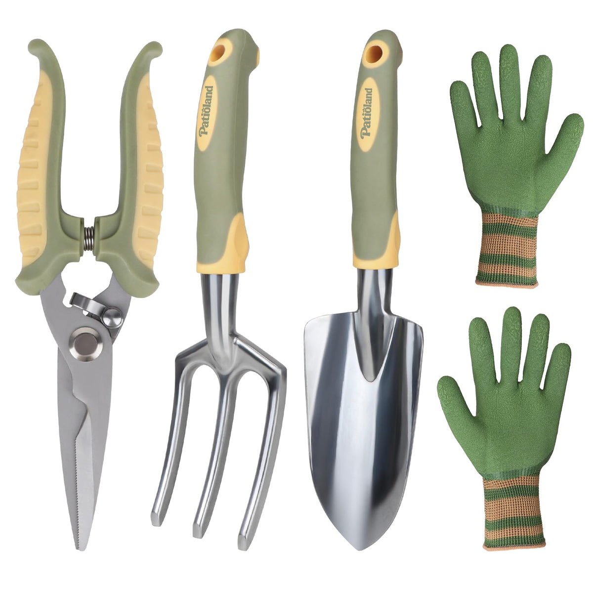 3 Pcs Mini Garden Tool Set with Small Trowel, Mini Shovel & Hand Rake