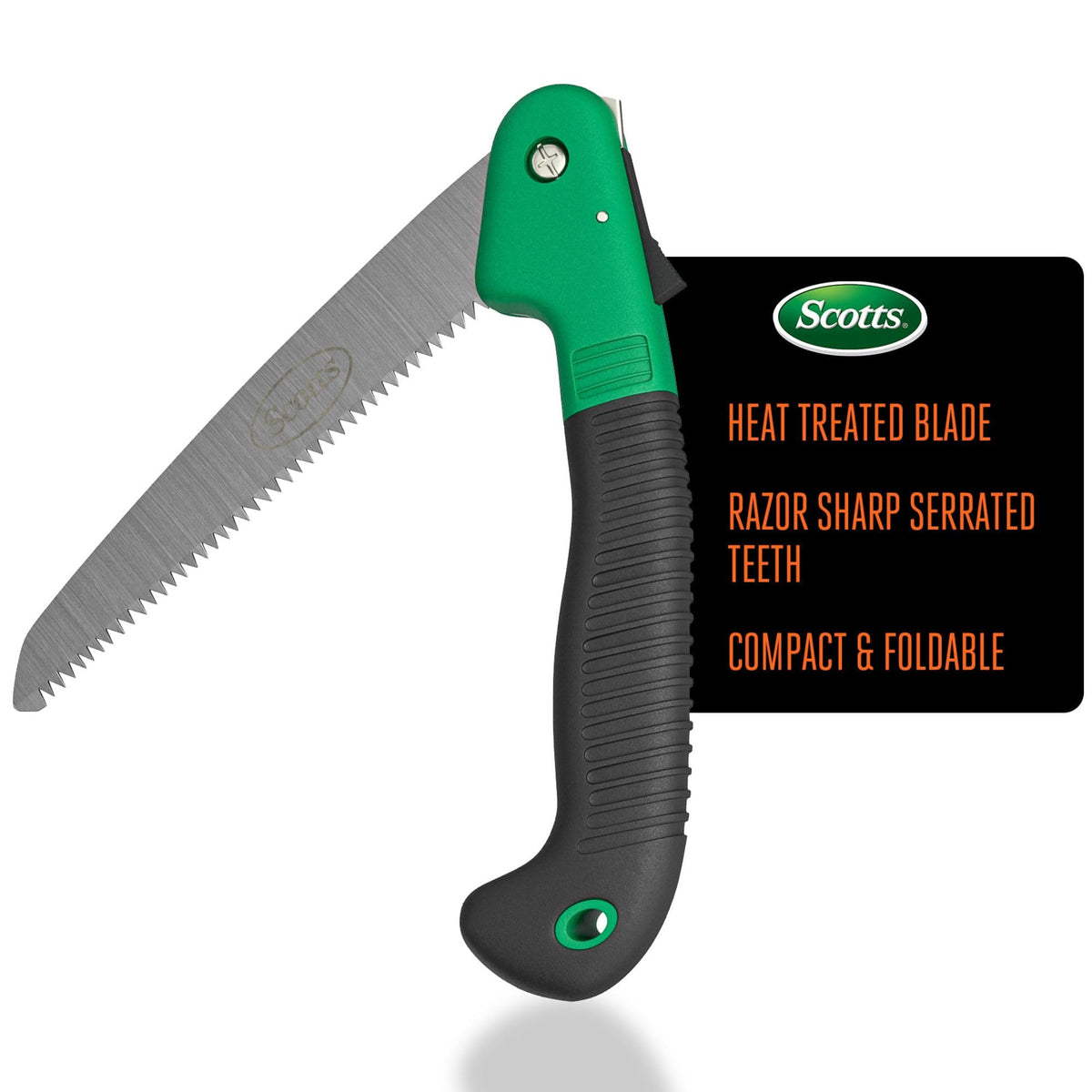 Scotts 2-Piece Pruning Tool Set – Includes 8 in. Bypass Pruning Shears for Live Plants and Soft Stems, and 7.5 in. Folding Saw for Cutting Thick Branches