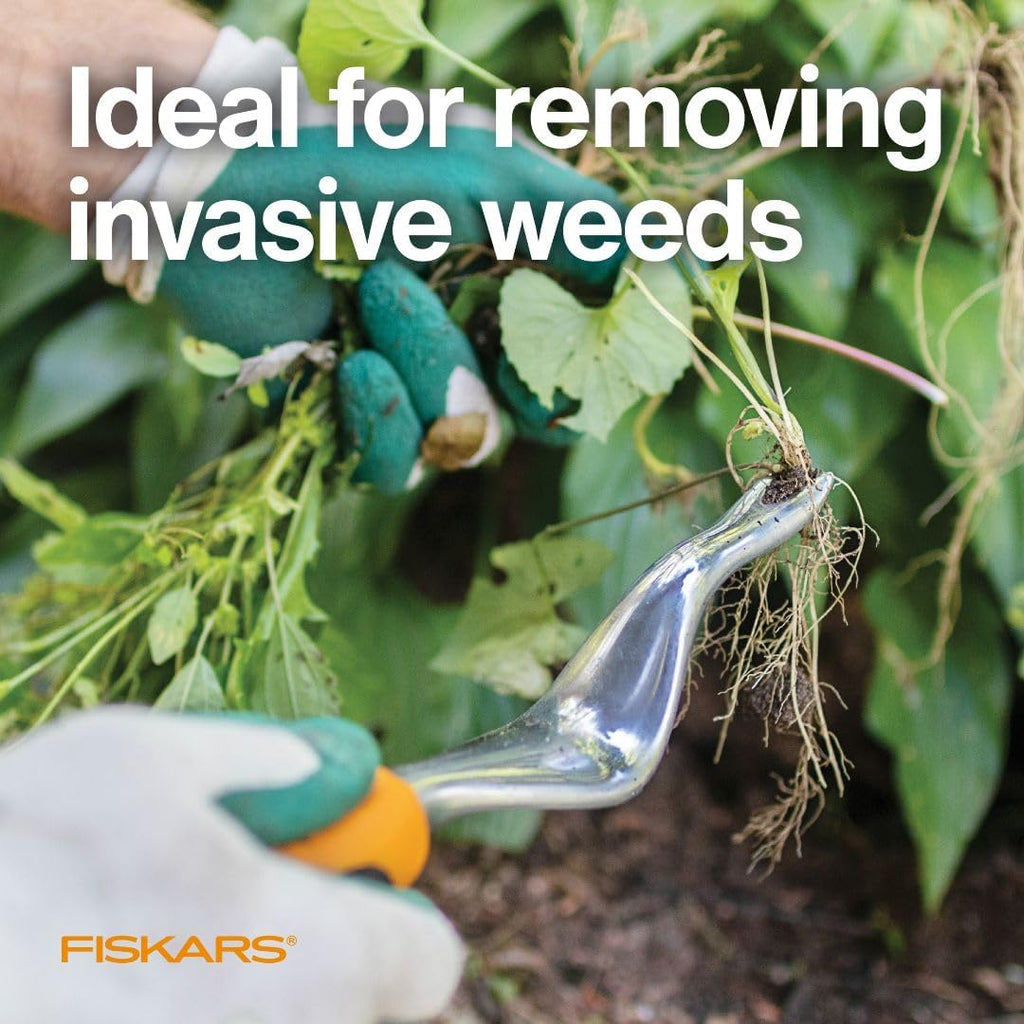 Fiskars Ergo Garden Hand Weeder Tool, Heavy Duty for Removing Weeds & Roots