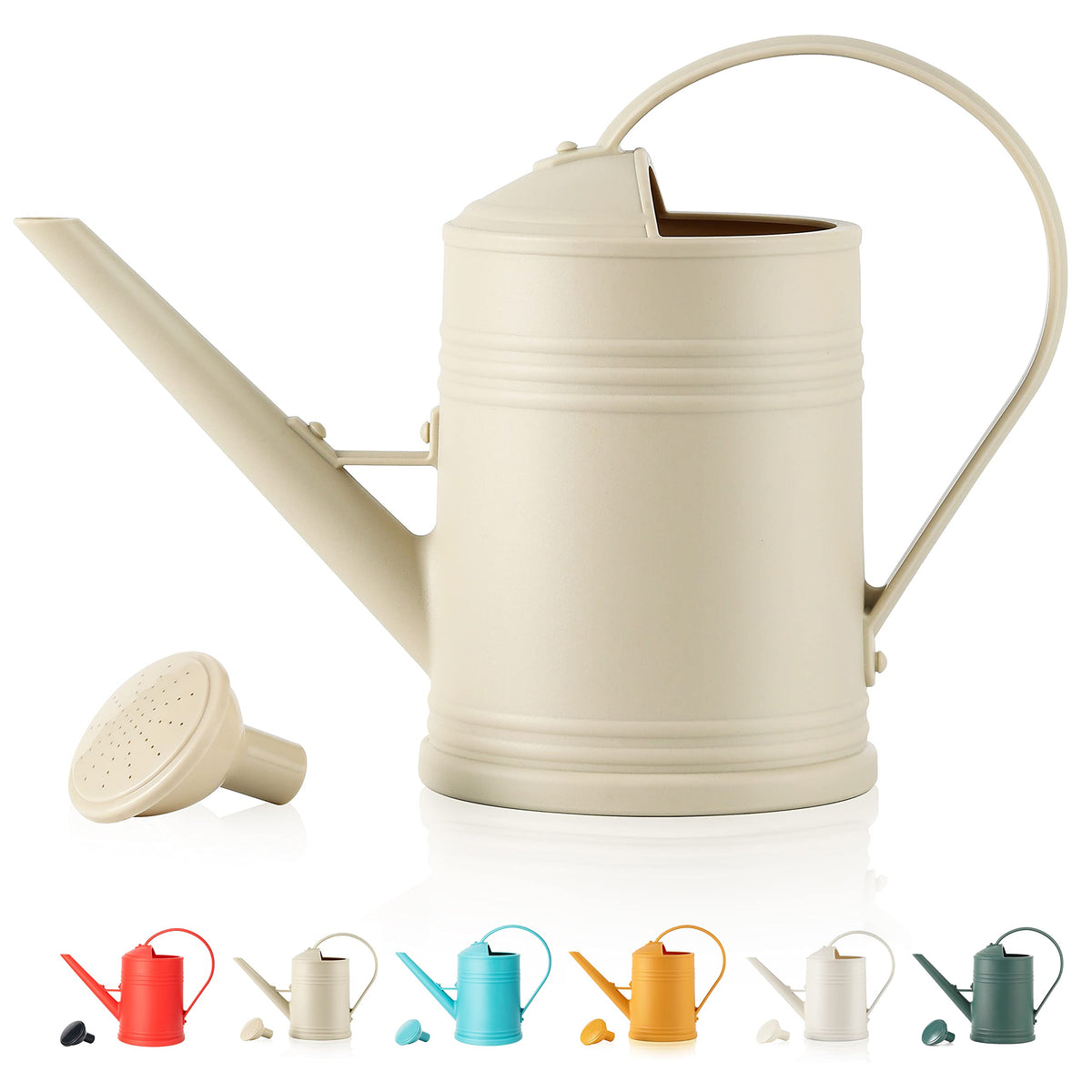 Plastic Indoor Watering Can with Sprinkler Head - 68 oz, 1/2 Gallons