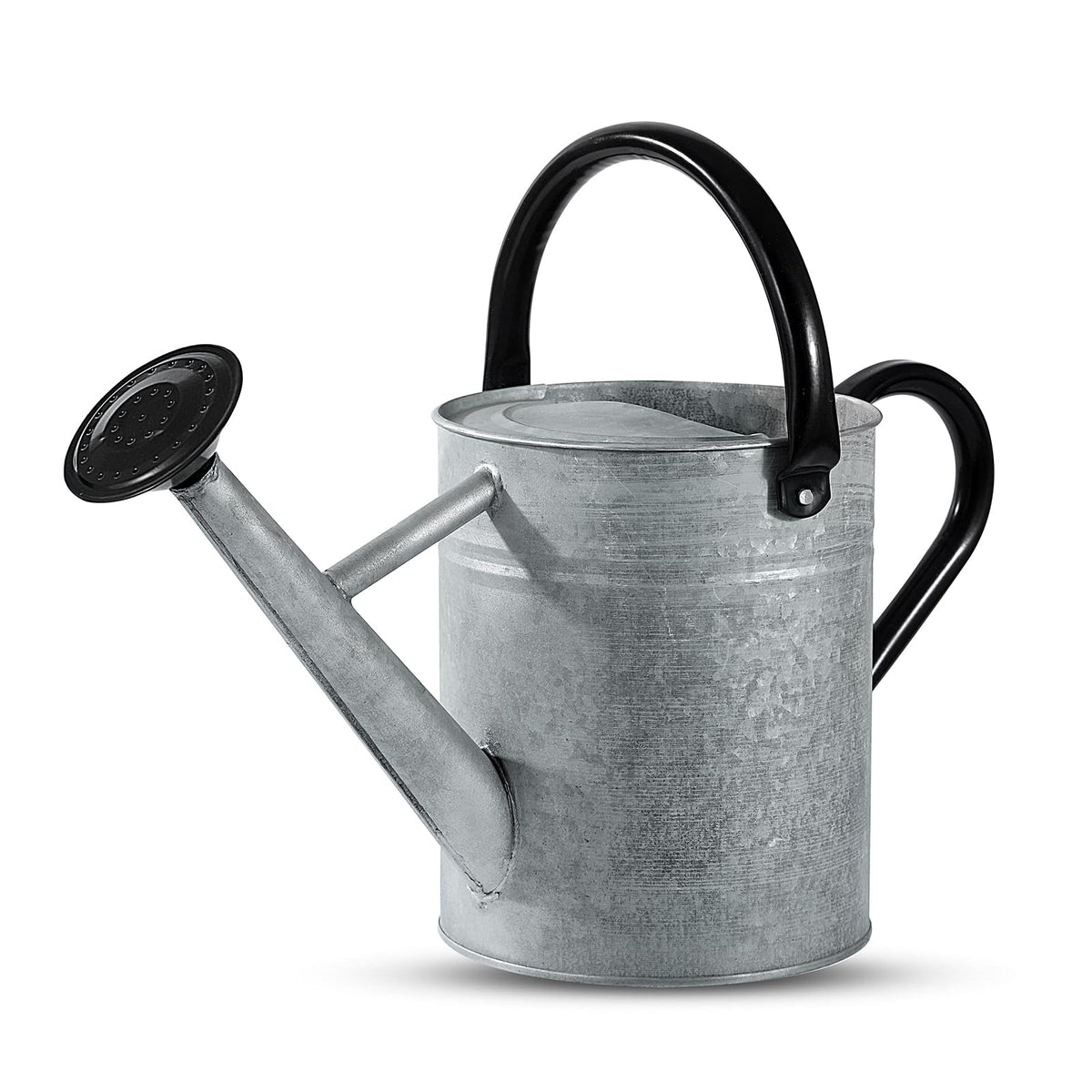 1 Gallon Watering Can for Plants, Watering Cans for Indoor&Outdoor Gardening, Galvanized Steel Watering Pot with Removable Spout, Metal Water Can with Ergonomic Movable Handle(White)