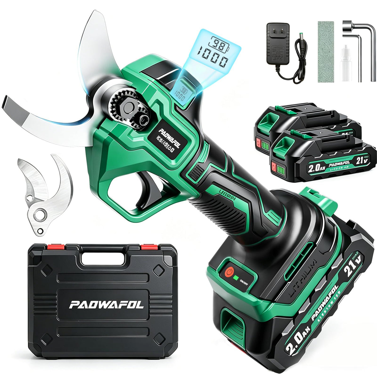 Electric Pruning Shears, 2.1" Cordless Pruner for Garden Trimming