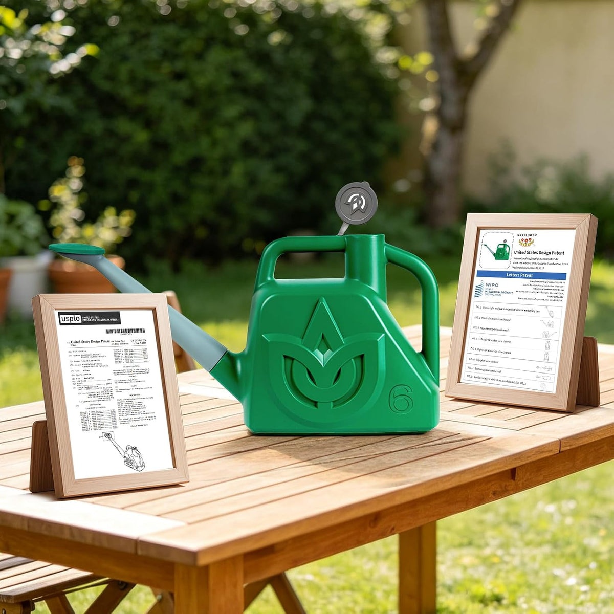 XXXFLOWER 1.5 Gallon Green Watering Can Outdoor Garden Watering Can