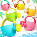 Gemscream 6 Pcs Watering Can Set Small Plastic Beach Watering Can Bath Toy Toddler Gardening Equipment Toy for Girl Boy Beach Outdoor Garden