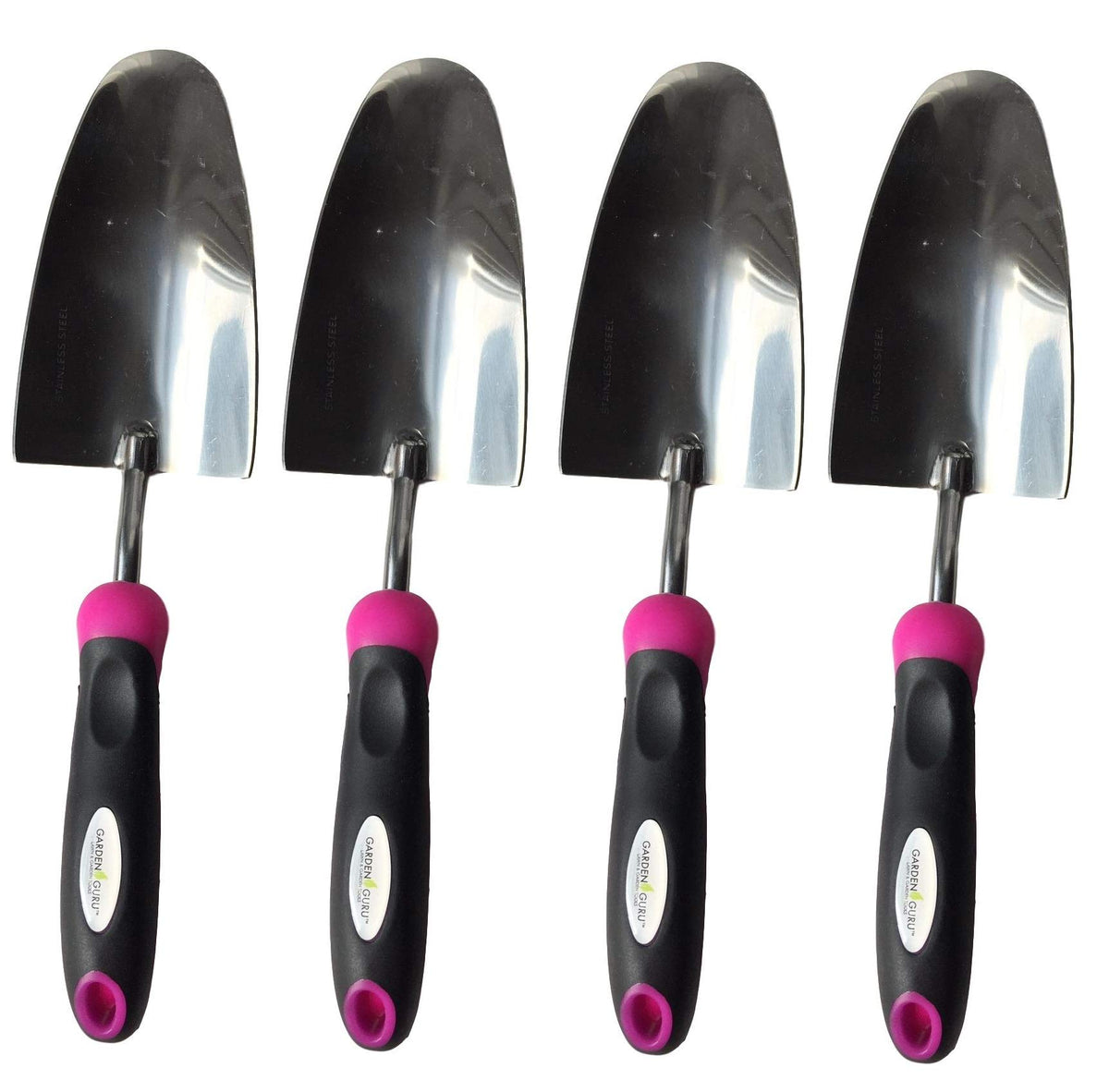 Garden Guru Super Strong Garden Trowel Hand Shovel - Stainless Steel - Rust Resistant - Ergonomic Grip - Perfect Tool for Gardening, Weeding, Transplanting and Digging in Garden Beds (Pink)