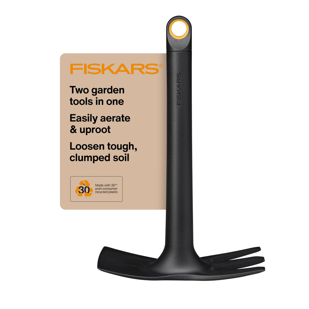 Fiskars Eco Trowel with Curved Spade, Ergonomic Garden Hand Tool