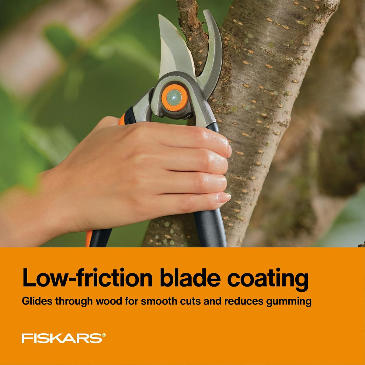 Fiskars Forged Steel Bypass Pruning Shears, 1" Cut Capacity Garden Clippers