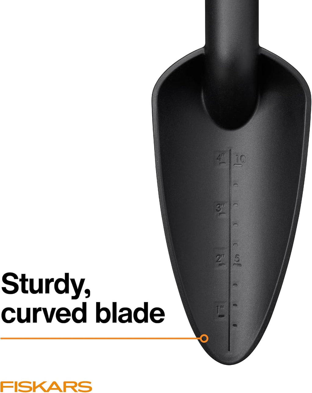 Fiskars Eco Trowel with Curved Spade, Ergonomic Garden Hand Tool