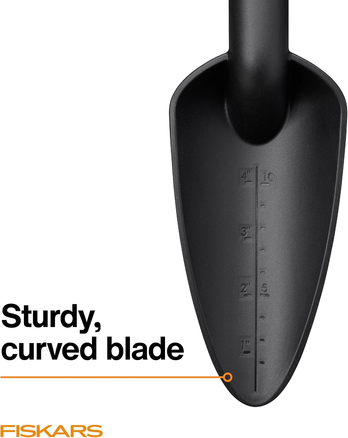 Fiskars Eco Trowel with Curved Spade, Ergonomic Garden Hand Tool