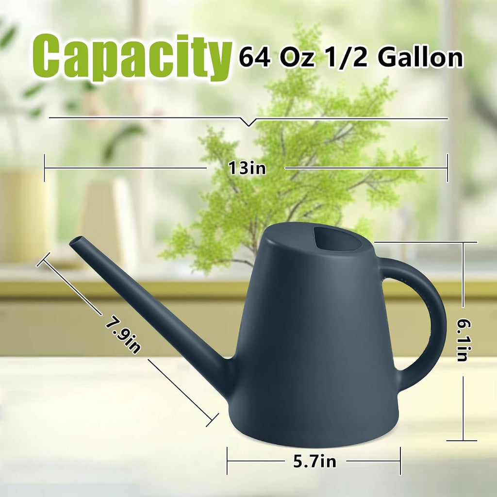 ZXJ Watering Can - for Indoor and Outdoor Home Garden Plants- Grey - 1/2 Gallon