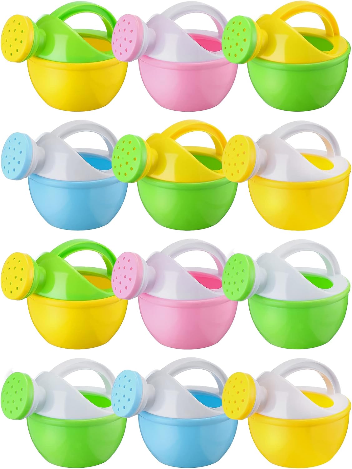 Sosation 12 Pcs Mini Kids Watering Cans with Handle, Basic Style