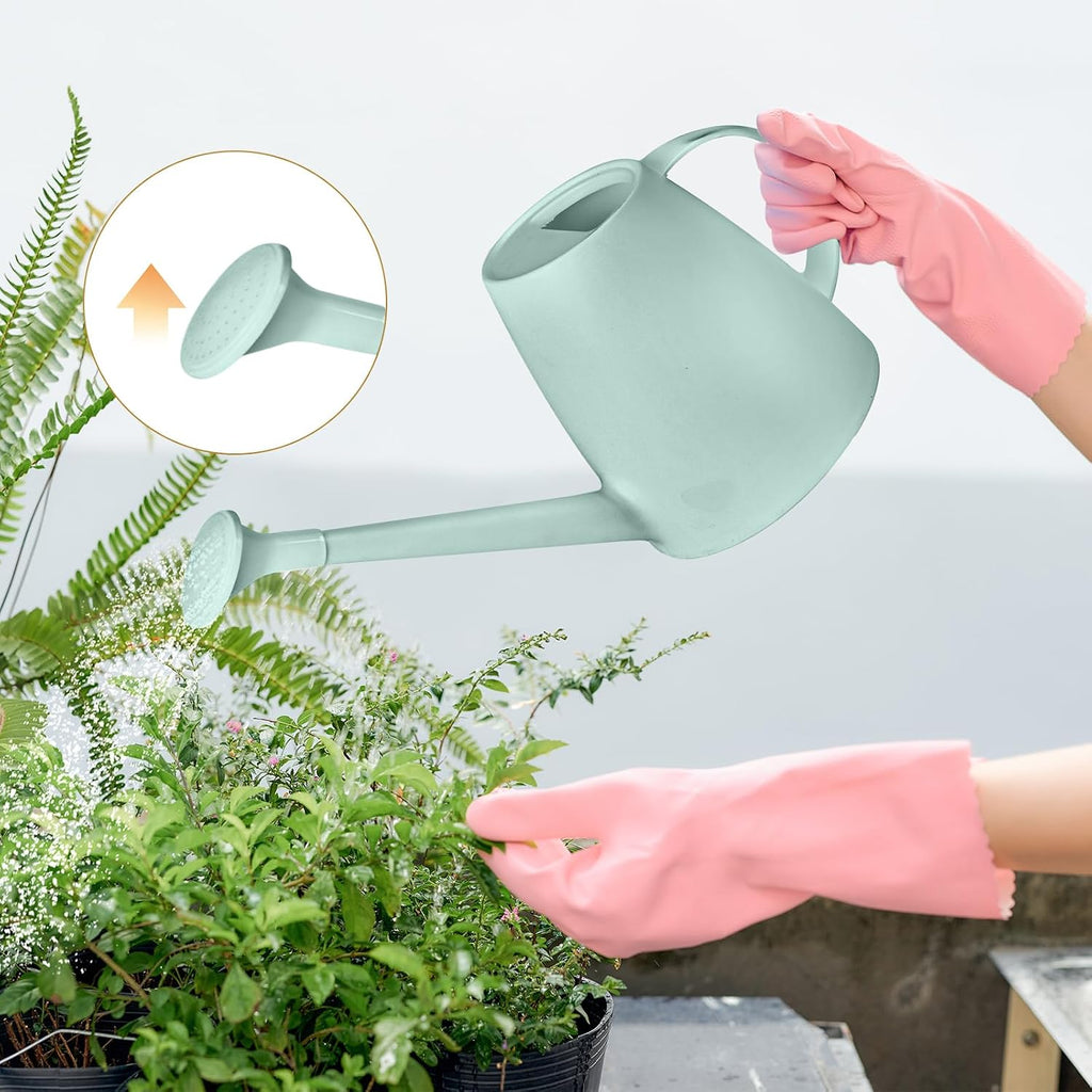 Plant Watering Can - Plastic Indoor and Outdoor - 1/2 Gallon - Light Green