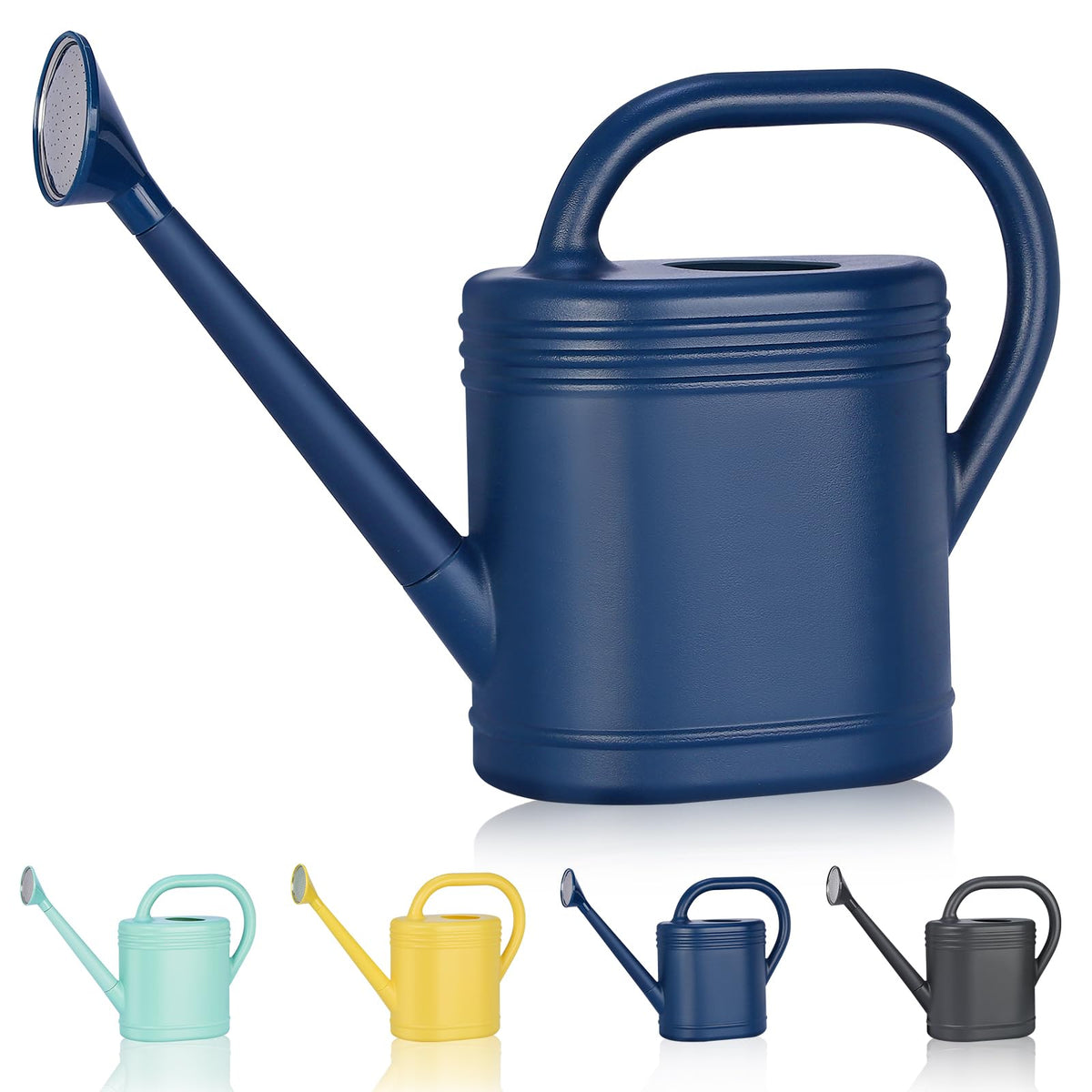 1 Gallon Watering Can for Indoor Plants, Garden Watering Cans for Outdoor Plant House Flower, Modern Plant Watering Can Large Long Spout with Sprinkler Head