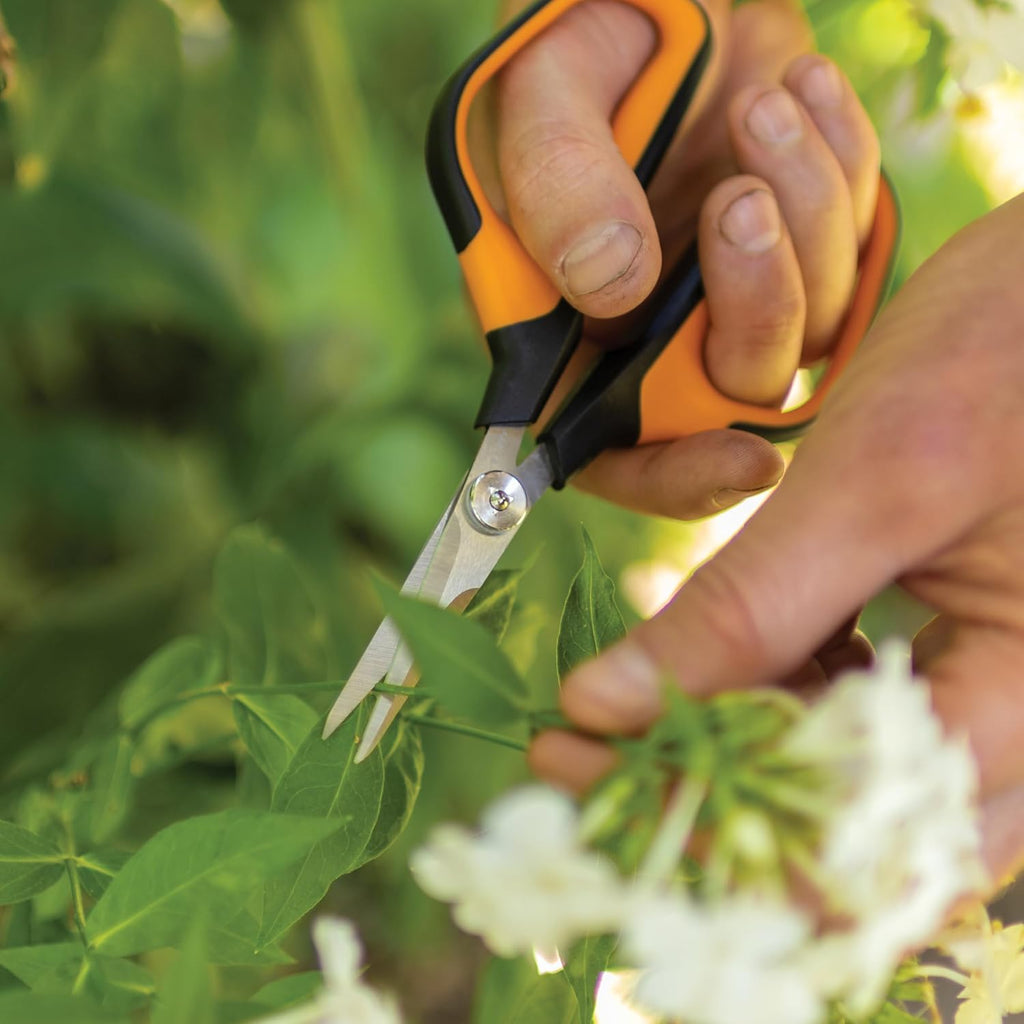 Fiskars 7" Loop Micro-Tip Pruning Shears, Garden Snips for Intricate Cuts