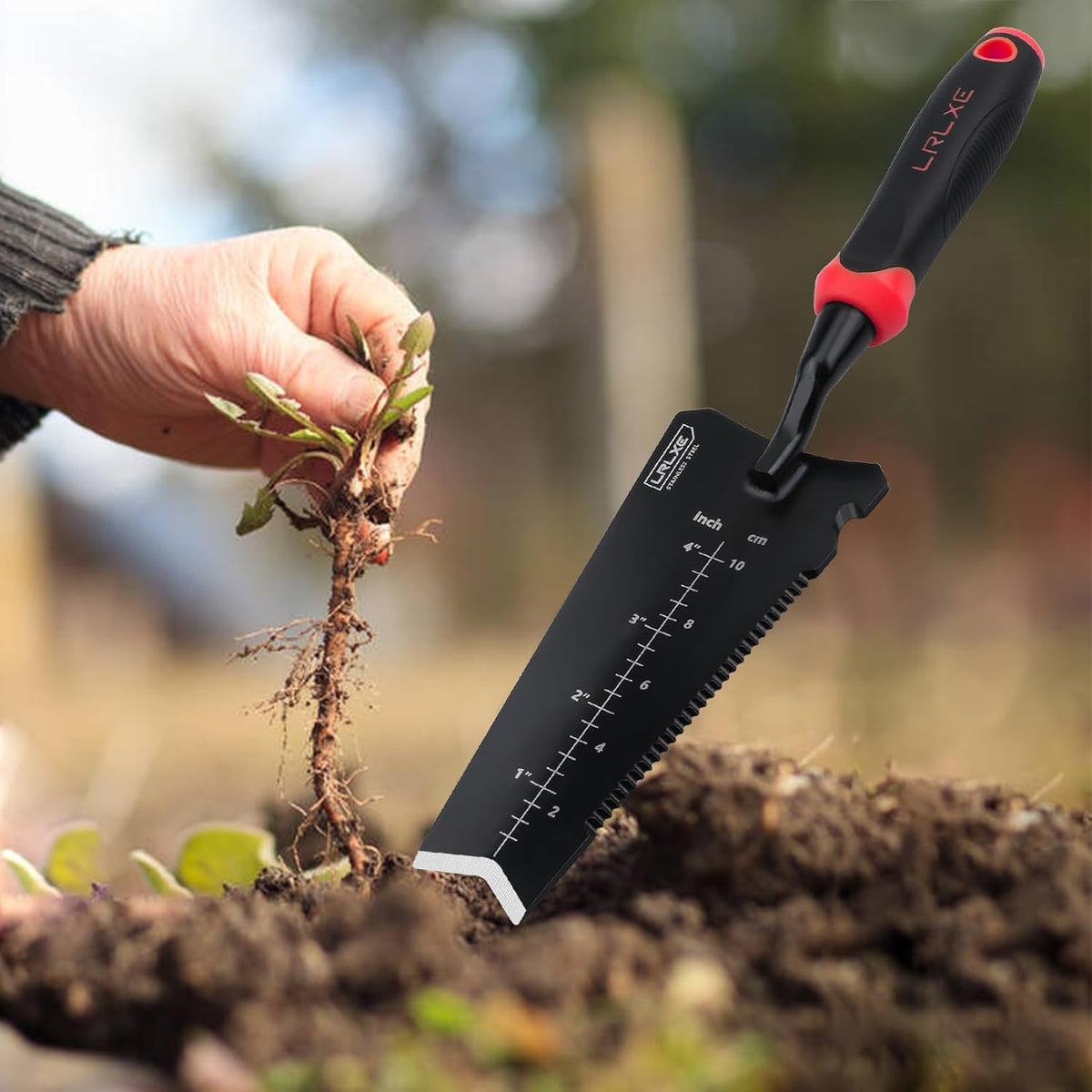 Heavy-Duty Garden Trowel (Red)