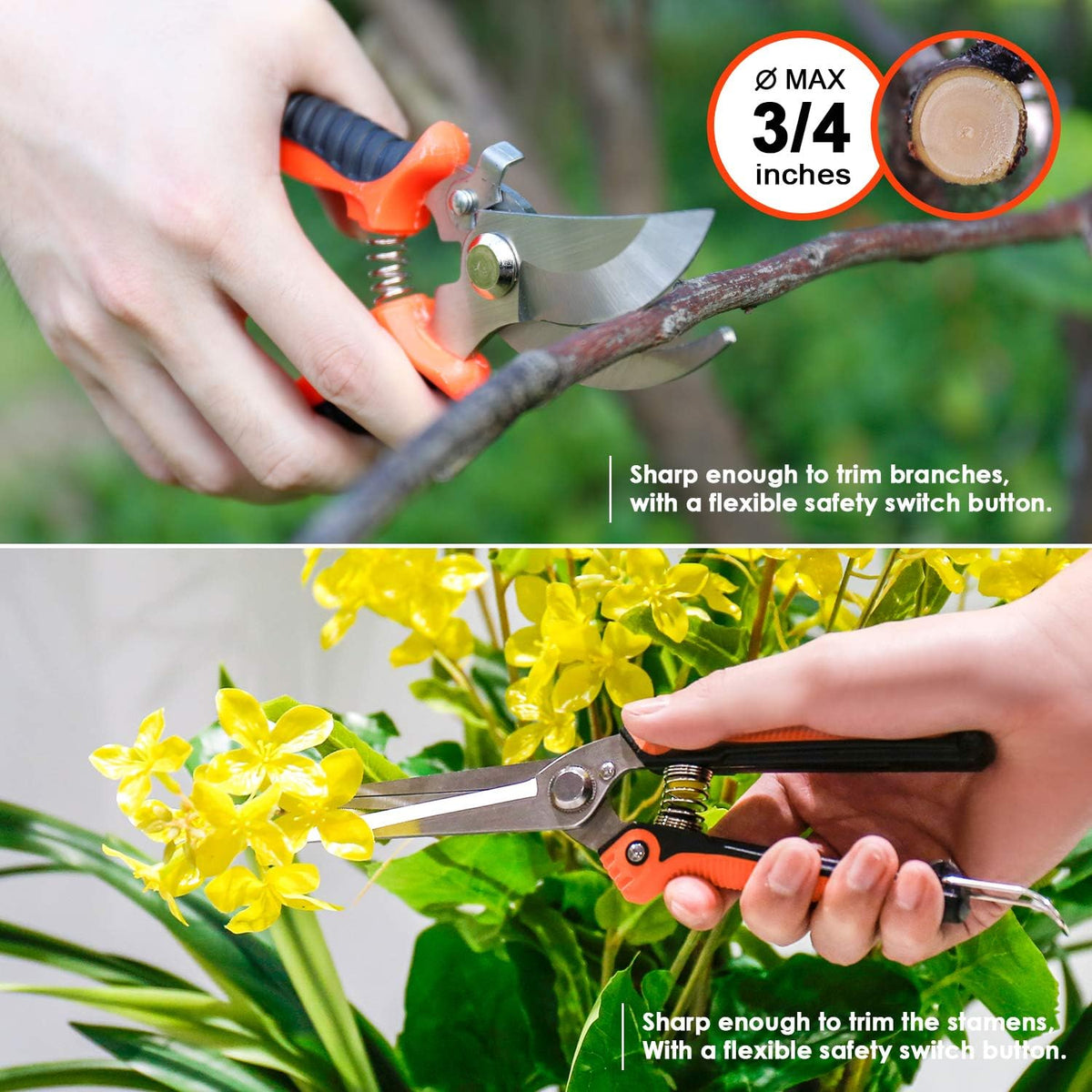 9 Piece Garden Tool Set, Heavy Duty Gardening Hand Tools Kit