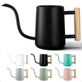 Metal Small Indoor Watering Can with Long Spout & Real Wood Handle, 35oz