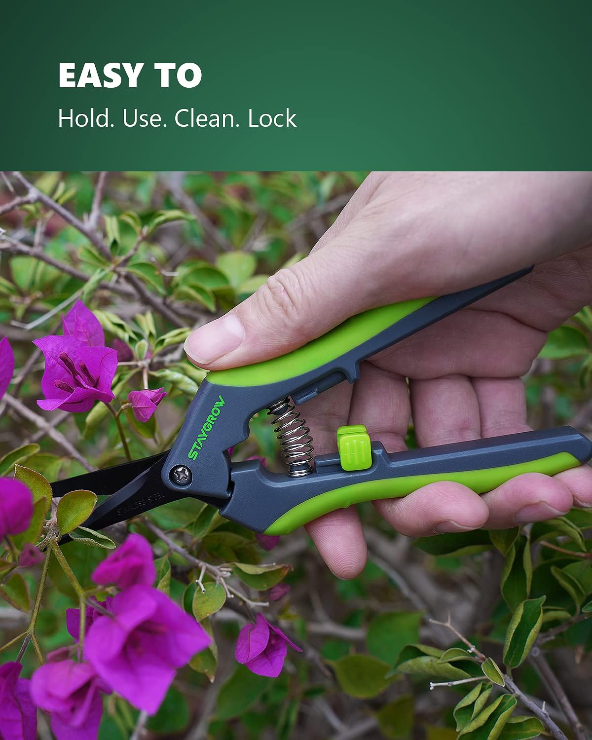 2pcs 6.5" Pruning Shears for Gardening Ultra Sharp Garden Scissors