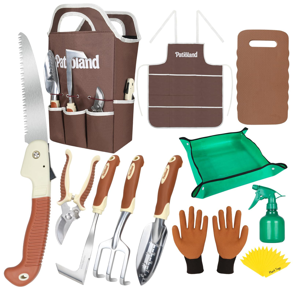 3 Pcs Mini Garden Tool Set with Small Trowel, Mini Shovel & Hand Rake