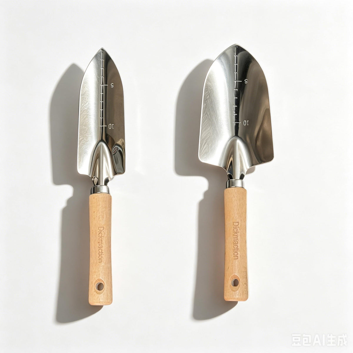 2 Pack Garden Trowel Set Carbon Steel Hand Shovel with Measurement Marks for Digging Planting and Transplanting Garden Work