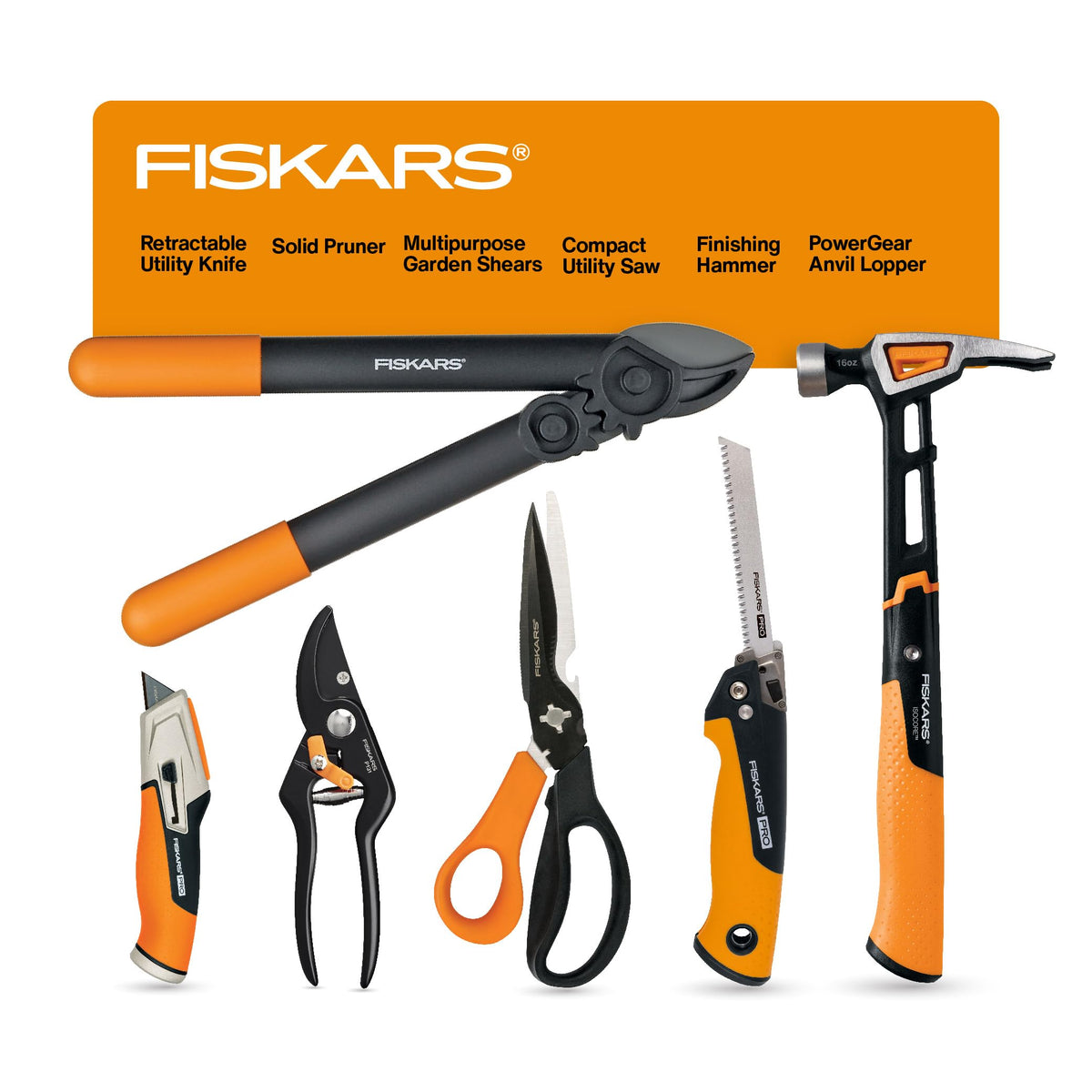 Fiskars 15” PowerGear Garden Anvil Loppers, Tree Trimmer, 1.25" Cuts