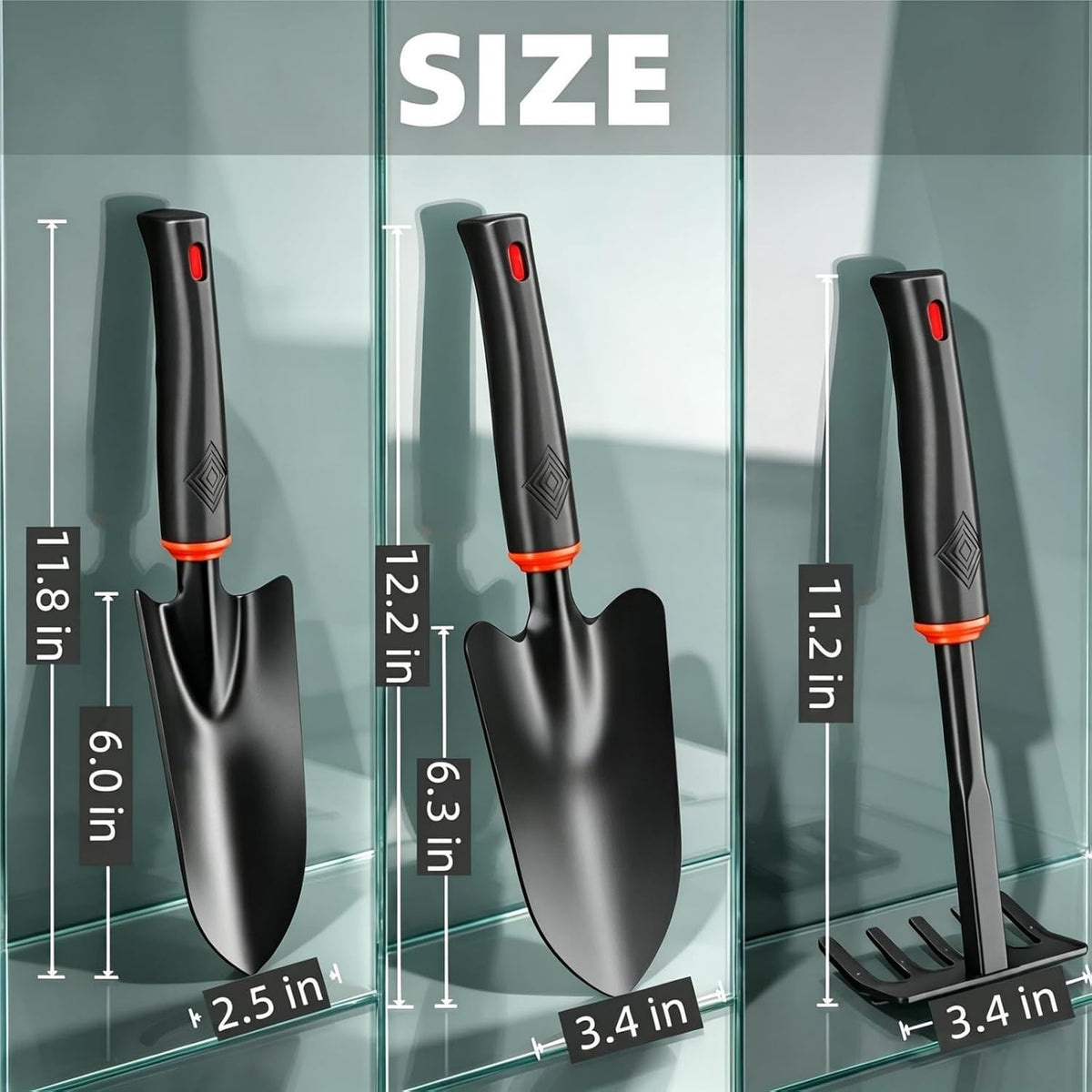 Trowel, Heavy Duty Gardening Hand Tool with Hang Hole,Ergonomic Handle and Comfort Grip,Rust Resistant Quenched Steel,Gardening Tools for Yard,for Digging and Planting