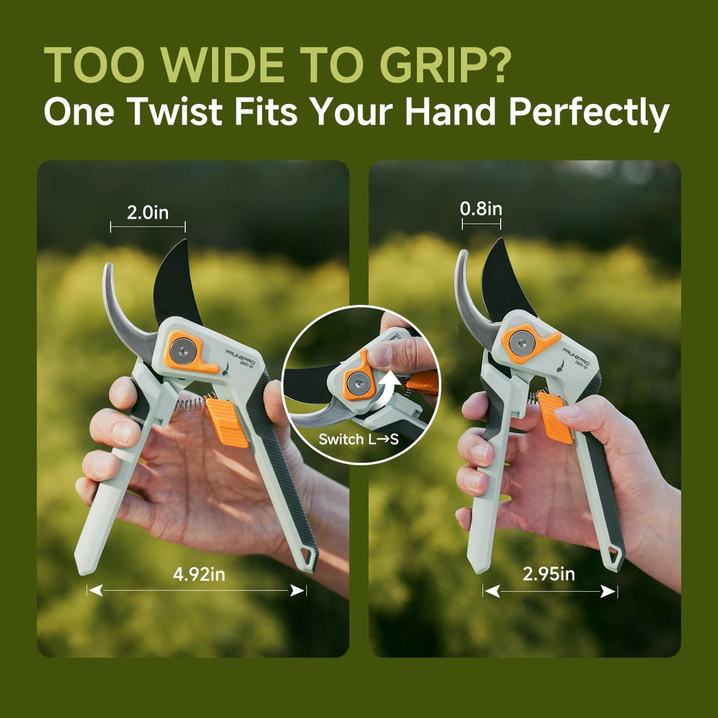 PrunePro® 3 Piece Garden Shears Set Ultra Sharp Effortless Cut for Branches