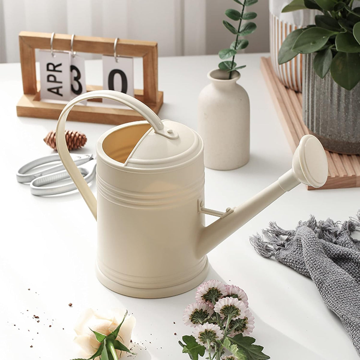 Plastic Indoor Watering Can with Sprinkler Head - 68 oz, 1/2 Gallons