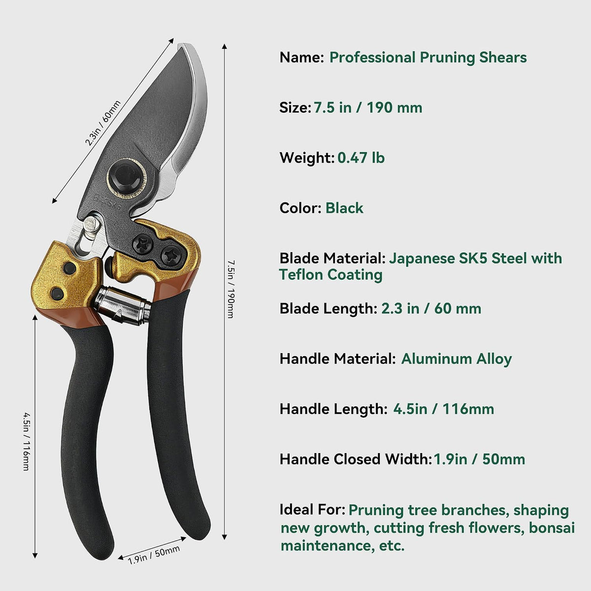 Professional Pruning Shears, Bypass Pruners