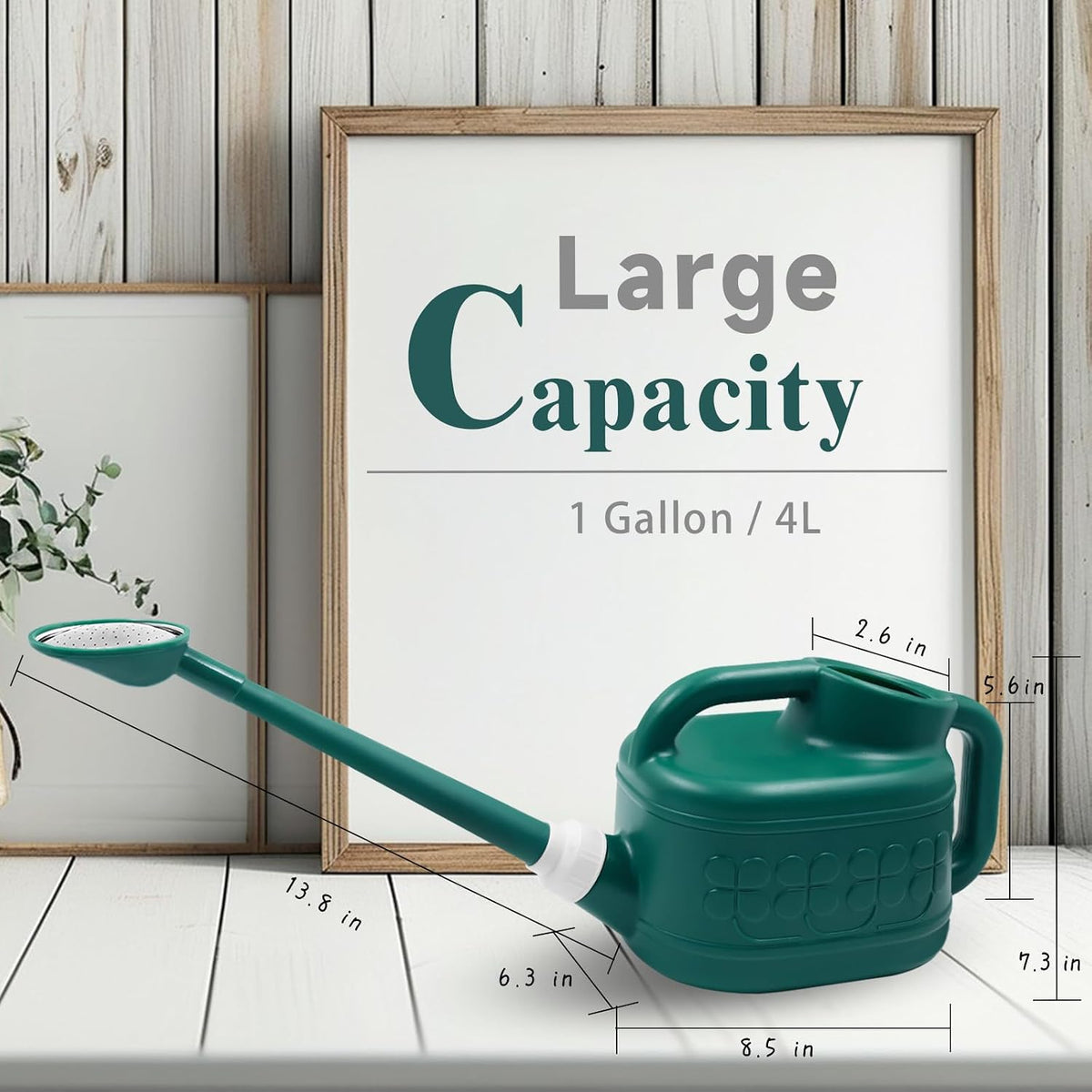 1 Gallon Watering Can, Outdoor Watering Can, Long Spout Water Can