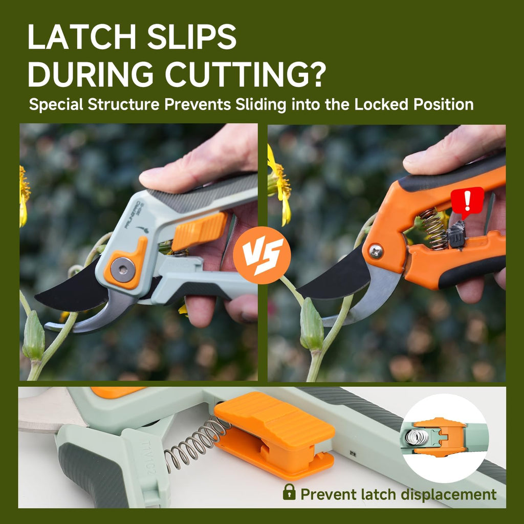 PrunePro® 3 Piece Garden Shears Set Ultra Sharp Effortless Cut for Branches
