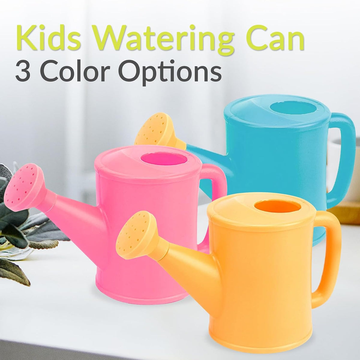 Kids Watering Can 700ml Detachable Nozzle for Indoor Plants (Pink)