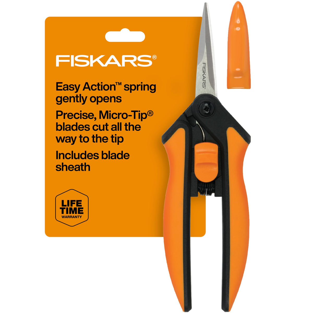 Fiskars 7" Loop Micro-Tip Pruning Shears, Garden Snips for Intricate Cuts