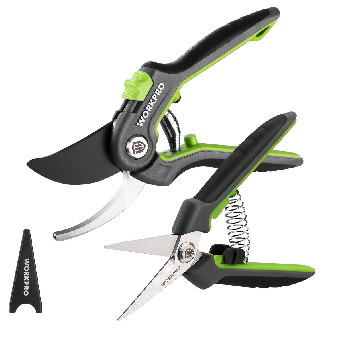 WORKPRO 8" Bypass Pruning Shears for Gardening with Dual-Size Opening