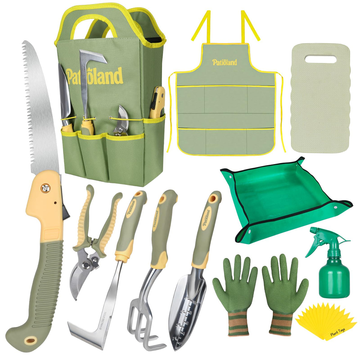 3 Pcs Mini Garden Tool Set with Small Trowel, Mini Shovel & Hand Rake