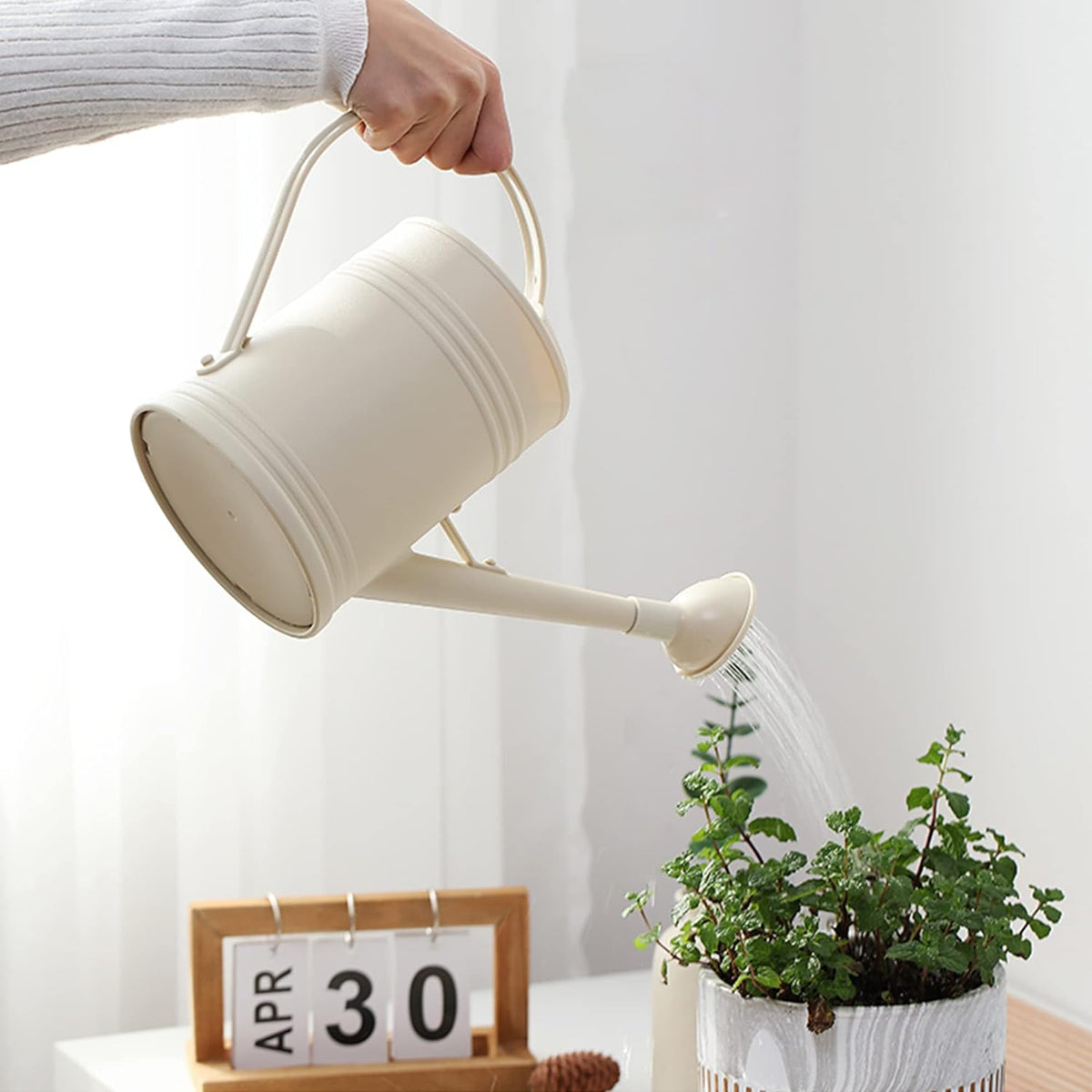 Plastic Indoor Watering Can with Sprinkler Head - 68 oz, 1/2 Gallons