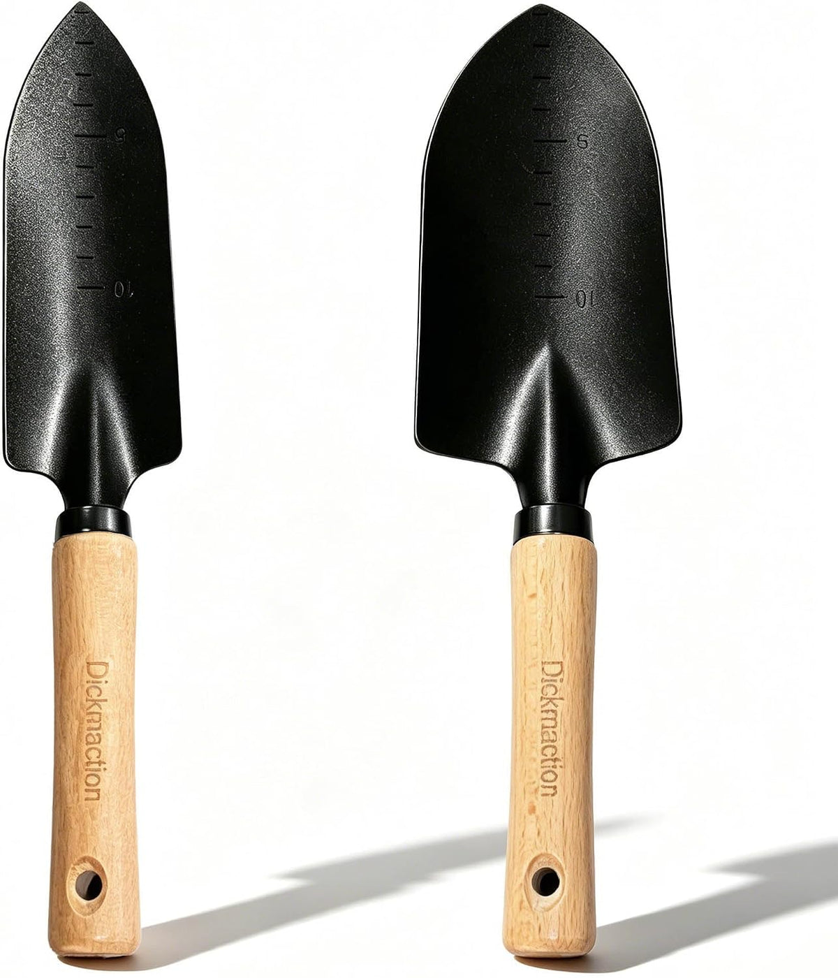 2 Pack Garden Trowel Set Carbon Steel Hand Shovel with Measurement Marks for Digging Planting and Transplanting Garden Work