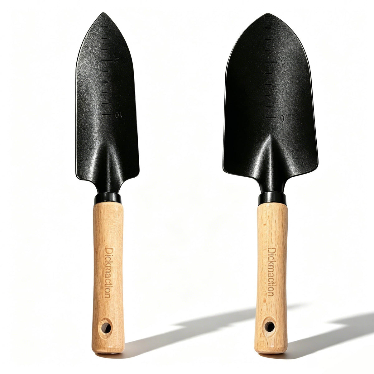 2 Pack Garden Trowel Set Carbon Steel Hand Shovel with Measurement Marks for Digging Planting and Transplanting Garden Work