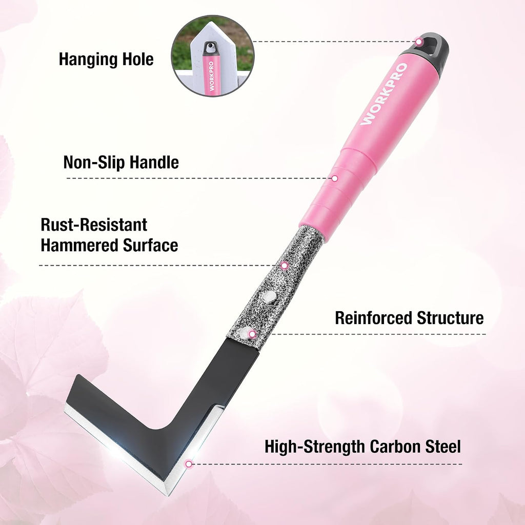 WORKPRO 6-Piece Pink Garden Tool Set