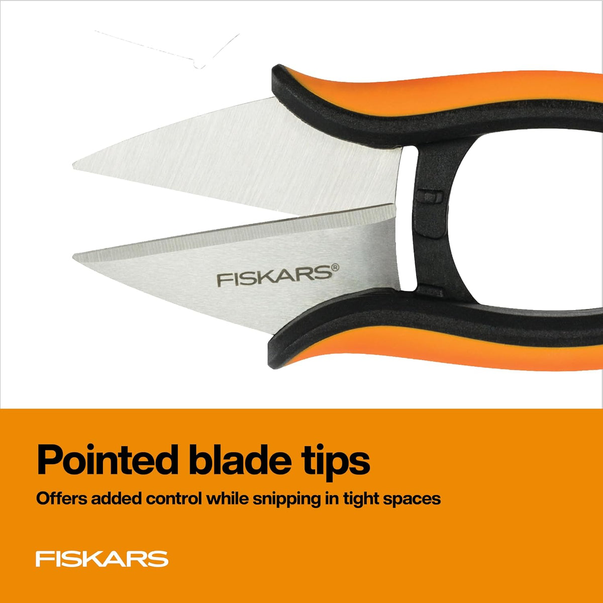 Fiskars 5" Herb Scissors, Garden Snips with Sheath and SoftGrip Handle